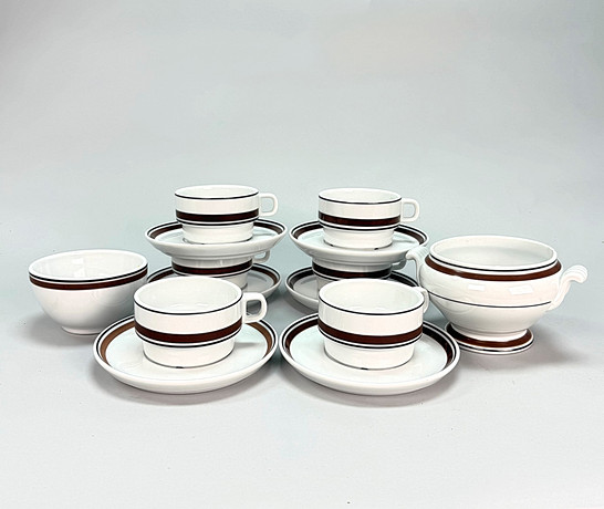 TESERVIS, 13 delar, flintgods, Gourmé IKEA, 1970-tal. på auktion hos TOKA Auktionshus