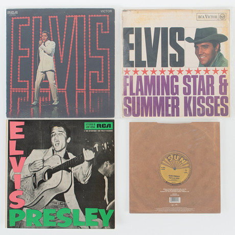 ELVIS PRESLEY. Vinylskivor, 4 stycken. på auktion hos Laholms Auktionskammare