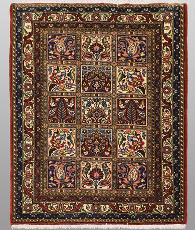 ORIENTMATTA. Baktiari trädgårdsmönstrad, 158 x 106 cm. på auktion hos Gomér & Andersson Jönköping