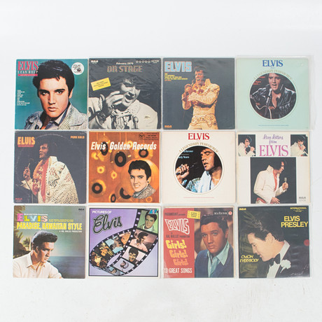 ELVIS PRESLEY. Vinylskivor, 12 stycken. på auktion hos Laholms Auktionskammare