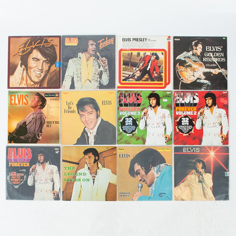 ELVIS PRESLEY. Vinylskivor, 12 stycken. på auktion hos Laholms Auktionskammare