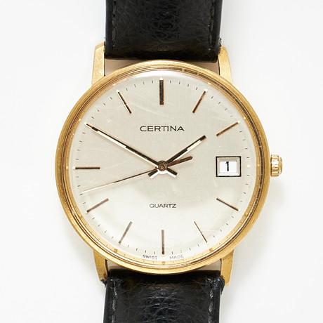 CERTINA, armbandsur, 33,5 mm, 18K guld, quartz, ca 1985. på auktion hos Stockholms Auktionsverk Magasin 5