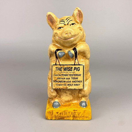 A ceramic 'Gunnar Strang' piggy bank, Lisa Larson. Ceramics