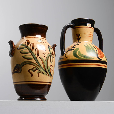 VASER, 2st, lergods, Nittsjö, 1920-30-tal. på auktion hos Formstad Auktioner