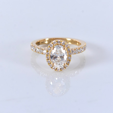DIAMANTRING, 1,49ct, 18K, IGI Cert Labgrown. på auktion hos Halmstads Auktionskammare