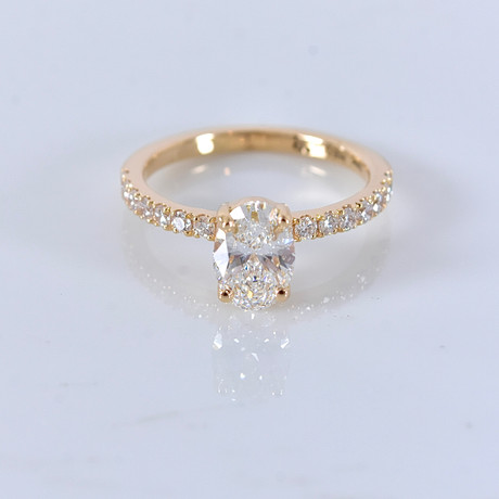 DIAMANTRING, 1,34ct, 18K, IGI Cert Labgrown. på auktion hos Halmstads Auktionskammare