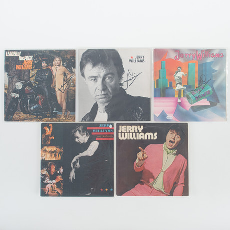 JERRY WILLIAMS. Vinylskivor, 5 stycken, signerade. på auktion hos Laholms Auktionskammare