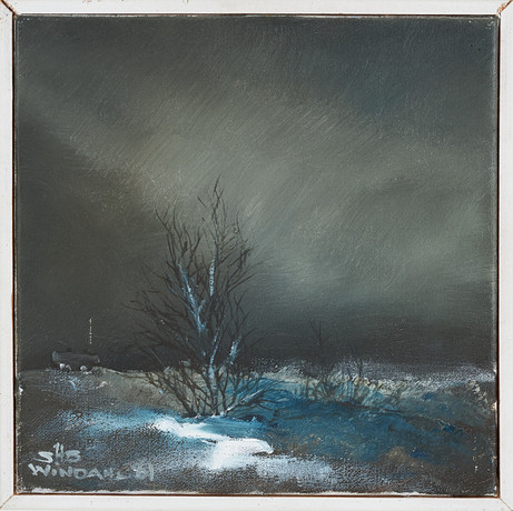 STEFAN WINDAHL. Landskap, olja på duk, signerad Windahl, -61.