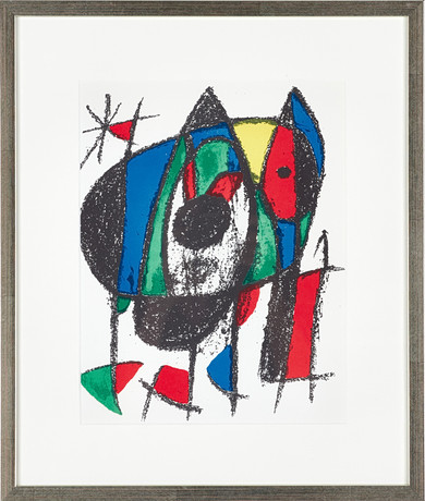 JOAN MIRÓ (Spanien, 1893-1983), Komposition, färglitografi, 1975, Mourlot 1041. på auktion hos Crafoord Auktioner Stockholm