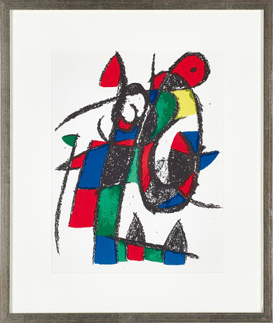 JOAN MIRÓ (Spanien, 1893-1983), Komposition, färglitografi, 1975, Mourlot 1038. på auktion hos Crafoord Auktioner Stockholm
