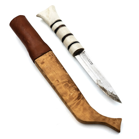 Kniv, Renhorn & läder, Märkt Frosts Mora.