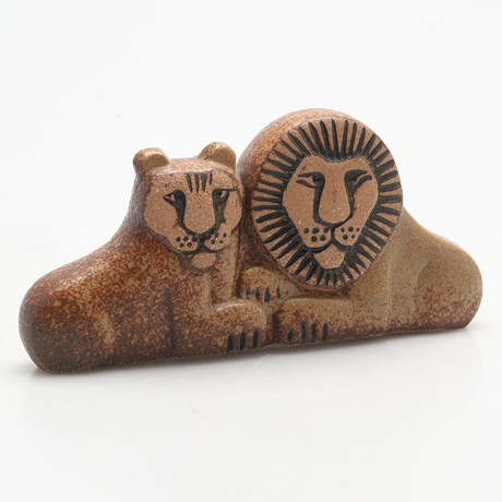 LISA LARSON. Figurine, “Lion mini”, stoneware, Gustavsberg