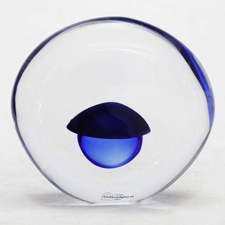 LEIF PERSSON. KONSTGLAS, unik, Studio Strömbergshyttan, signerad. på auktion hos Kalmar Auktionsverk