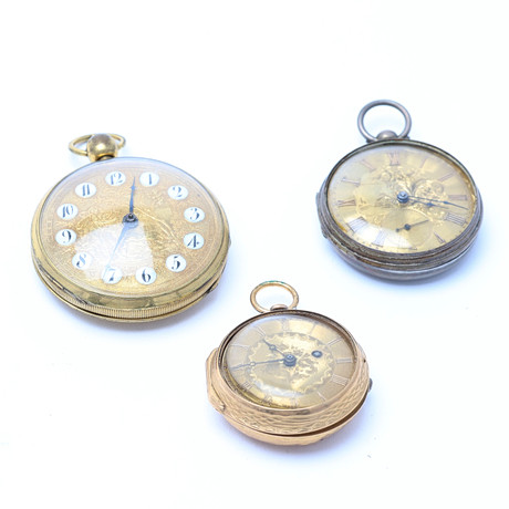 FICKUR, 3 stycken, 1800-tal.