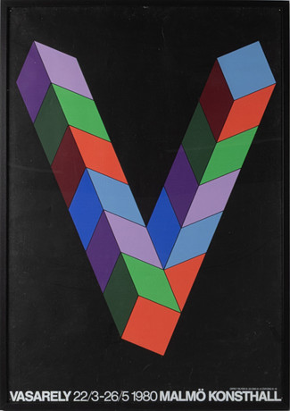 VICTOR VASARELY. Affisch, Malmö Konsthall 1980. på auktion hos Stockholms Auktionsverk Helsingborg