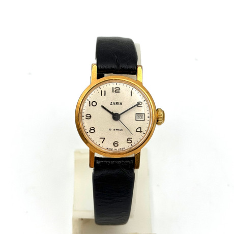 ZARIA, armbandsur, 1970-tal, manuell, gulddouble´. på auktion hos Skandia Auktion