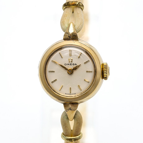 OMEGA, armbandsur, manuell, 17 mm, guldpläterad 80 micron, originaletui.