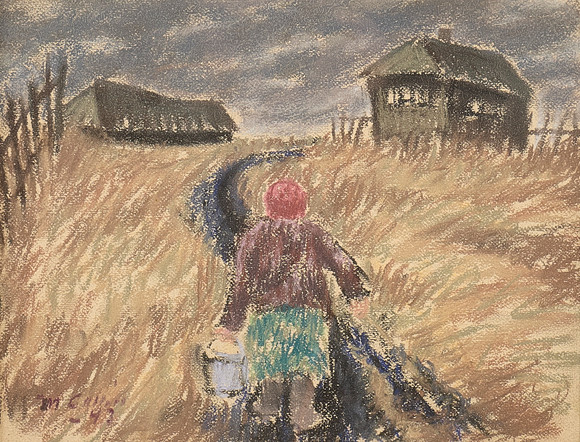 MACUS COLLIN (1882-1966). Pastell. på auktion hos Metropol Auktioner