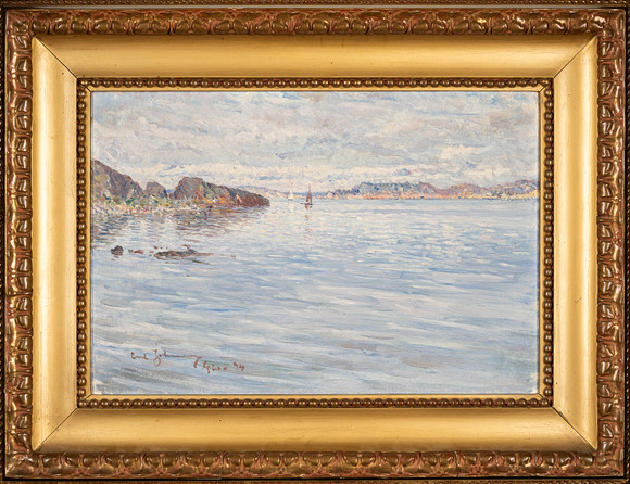 CARL JOHANSSON 1863-1944. Olja på duk, "Gåsö", Signerad och daterad 1894. på auktion hos Norrlands Auktionsverk