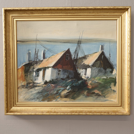 LARS HALL. OLJA PÅ DUK signerad. på auktion hos Höörs Auktionshall