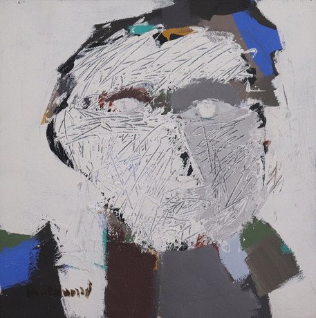 HANS OSSWALD. olja på pannå, porträtt. på auktion hos Markus Auktioner
