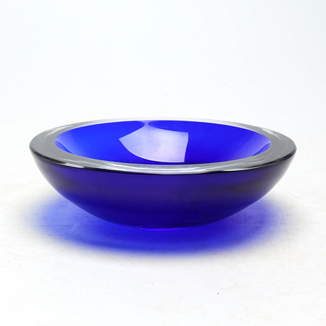 SKÅL, glas, Studioglas Stevens, signerad, 2003. på auktion hos Kalmar Auktionsverk