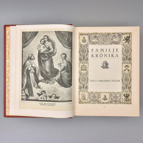 BIBEL. ILLUSTRERAD FAMILJEBIBEL, FRÖLÉEN & CO, STOCKHOLM.