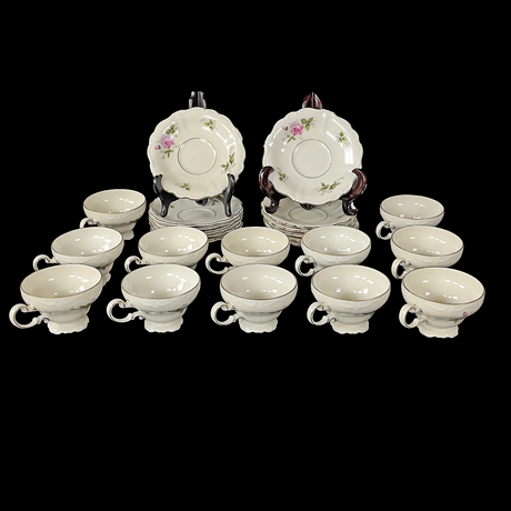 KAFFESERVIS, 24 delar, porslin, "Pompadour", Rosenthal, Tyskland. på auktion hos Roslagens Auktionsverk