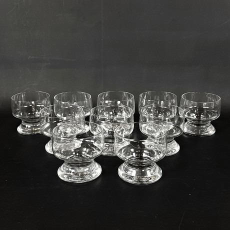 SIGNE PERSSON-MELIN. Dessertkupor, 10 st, "Porter", glas, Boda. på auktion hos Roslagens Auktionsverk