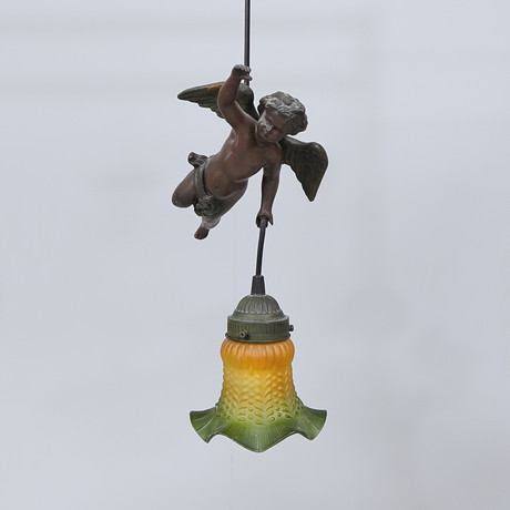 FÖNSTERLAMPA, konstmassa och glas, samtida.