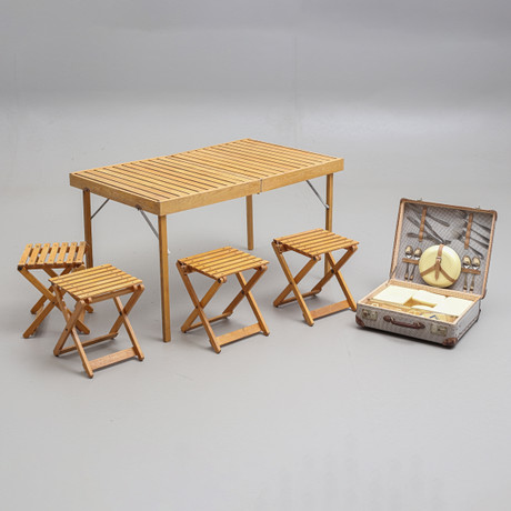 PICKNICKSET, 2 delar, 1900-talets mitt.
