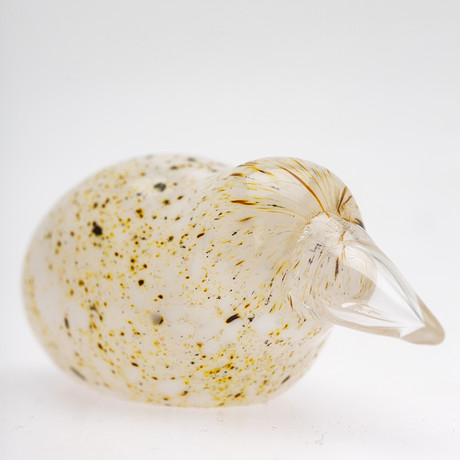 OIVA TOIKKA. GLASS BIRD, Pikku Kuikka. (Small Loon). Signed O