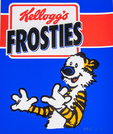 OVE VAKSBERG. Färgserigrafi, "Kellogg's frosties", signerad, numrerad 445/475. på auktion hos Laholms Auktionskammare