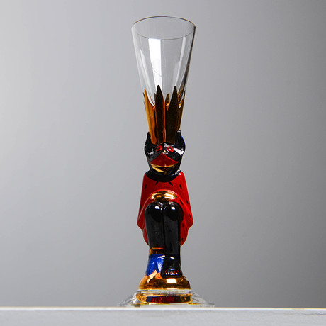 GUNNAR CYRÉN. "Nobel", snapsglas s.k djävulsglas, Orrefors. på auktion hos Formstad Auktioner