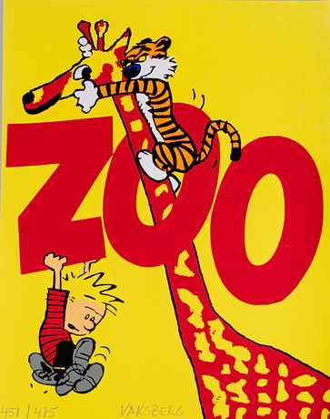 OVE VAKSBERG. "ZOO", färgserigrafi, signerad samt numrerad 451/475. på auktion hos Laholms Auktionskammare
