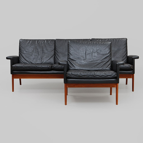 FINN JUHL. Soffa och fåtölj, "Jupiter" France & Son.