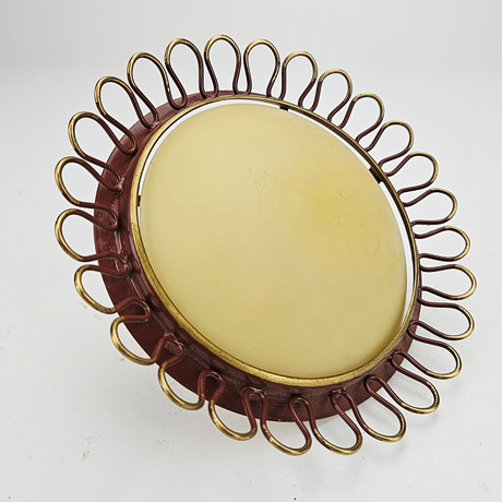 EDVARD HAGMAN. Skärm, metall och glas, solros, 1900-talets mitt. på auktion hos Auktionshuset Thörner & Ek
