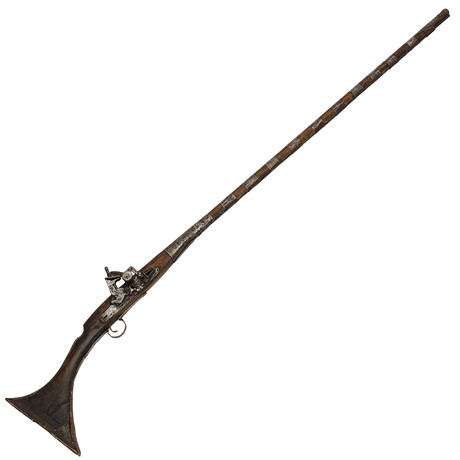 FLINTLÅSGEVÄR, Camel Gun, nordafrika, 1800-tal.