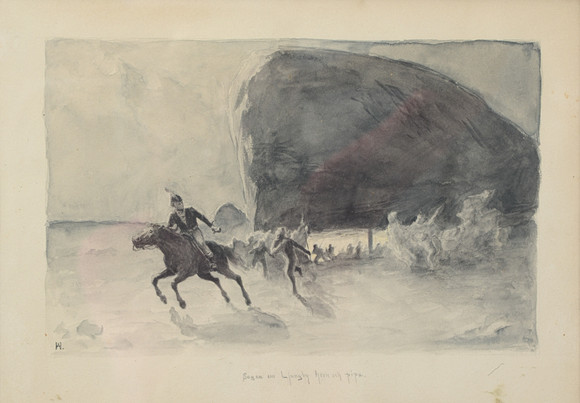 AXEL HERMAN HÄGG. "Sagan om Ljungby horn och pipa", akvarell, monogramsignerad. på auktion hos Formstad Auktioner