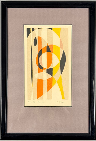 PIERRE OLOFSSON. Geometrisk komposition, färglitografi, signerad, daterad-72. på auktion hos Auktionshuset STO Bohuslän
