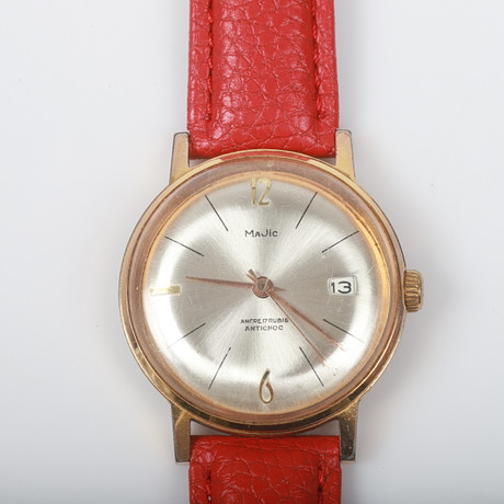 ARMBANDSUR, Majic, förgyllt stål, 1960-tal. på auktion hos Helsingborgs Auktionskammare