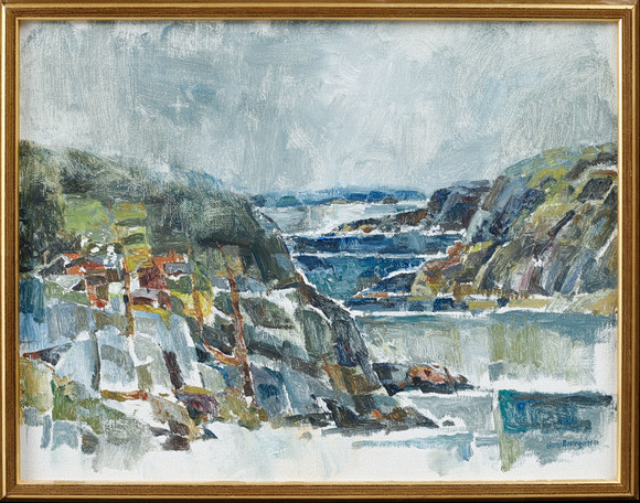 HARRY ROSENQUIST. "Tidigt vårljus", olja på duk, signerad.