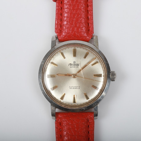 ARMBANDSUR, Arsenal Automatic, stål, 1900-talets mitt.