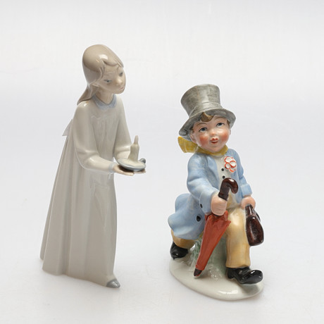 FIGURINER. 2 st, Hummel och Lladro. på auktion hos Gomér & Andersson Jönköping