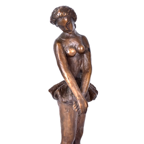 CARL-EINAR BORGSTRÖM. skulptur, patinerad brons, "Balettflickan".