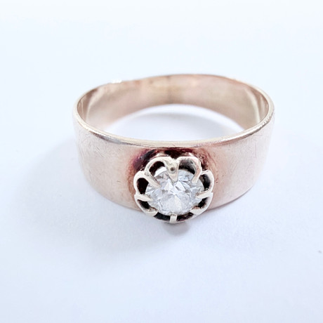 SOLITÄRRING. Diamant, 14k Guld. på auktion hos Auktionshuset STO Bohuslän