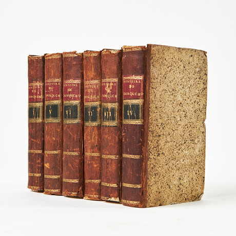 (6) CERVANTES, HISTOIRE DE L’ADMIRABLE DON QUICHOTTE DE LA MANCHE, 1771. på auktion hos Stockholms Auktionsverk Magasin 5