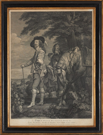 ANTONIS VAN DYCK. EFTER. Gravyr, "Charles I and the Duke of Hamilton", 1782. på auktion hos Stockholms Auktionsverk Sickla