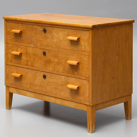 BYRÅ, fanérad i björk, 1930/40-tal.
