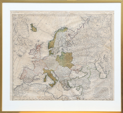 KARTA över Europa, Johan Mattias Hasius, 1743. på auktion hos Kalmar Auktionsverk